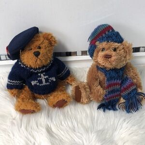 Vintage Brass Button Bears Thomas the bear of wealth & Tango bear of happiness!